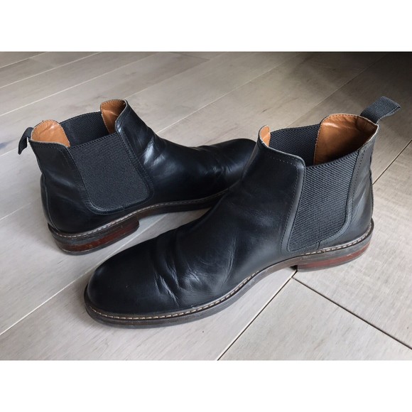 Nordstrom men black double gore boots 12 M leather main image 9